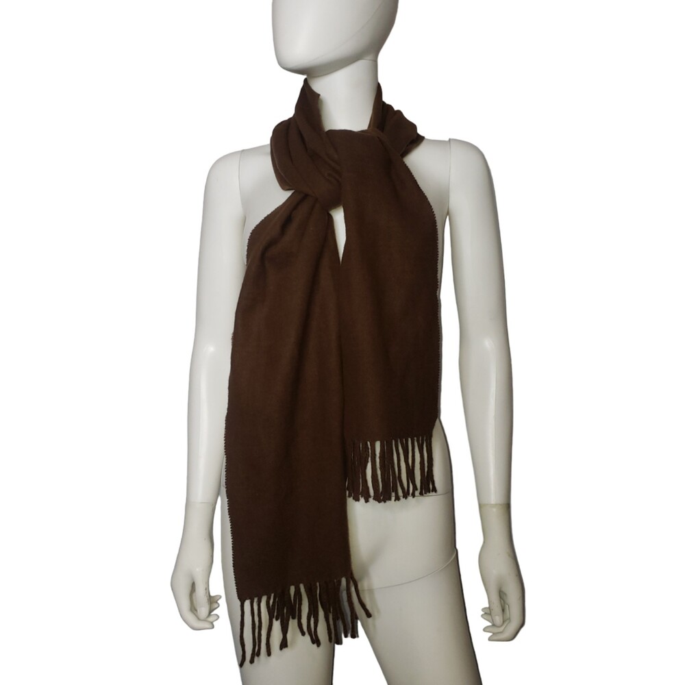 ITALY DESIGN Cashmere Feel Brown Scarf One Size
